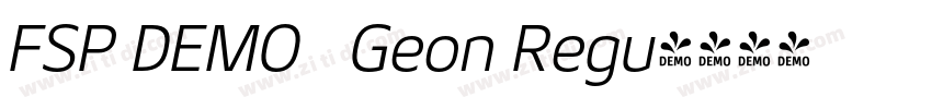 FSP DEMO   Geon Regu字体转换